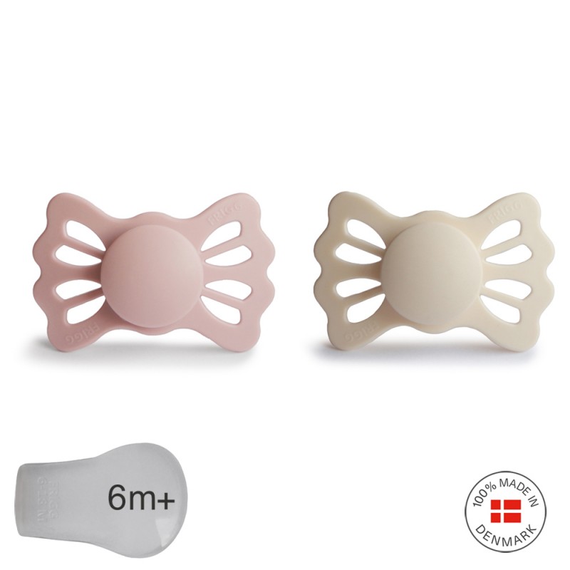 PACK 2 CHUPETES SIMETRIC SILICONA LUCKY BLUSH/CREAM 6M+