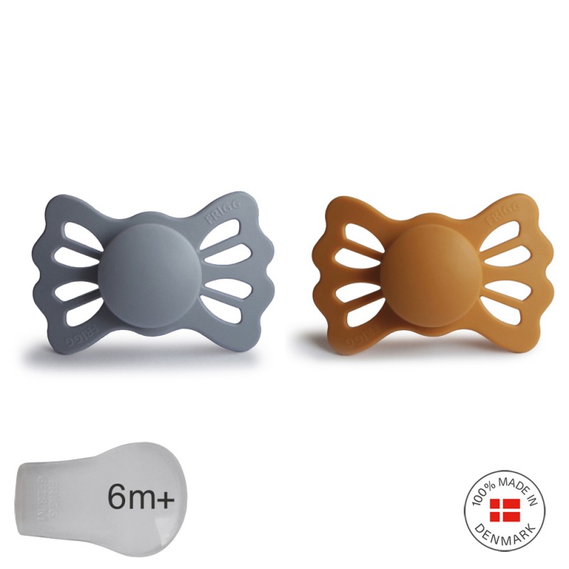 PACK 2 CHUPETES SIMETRIC SILICONA LUCKY GREAT G./HONEY 6M+