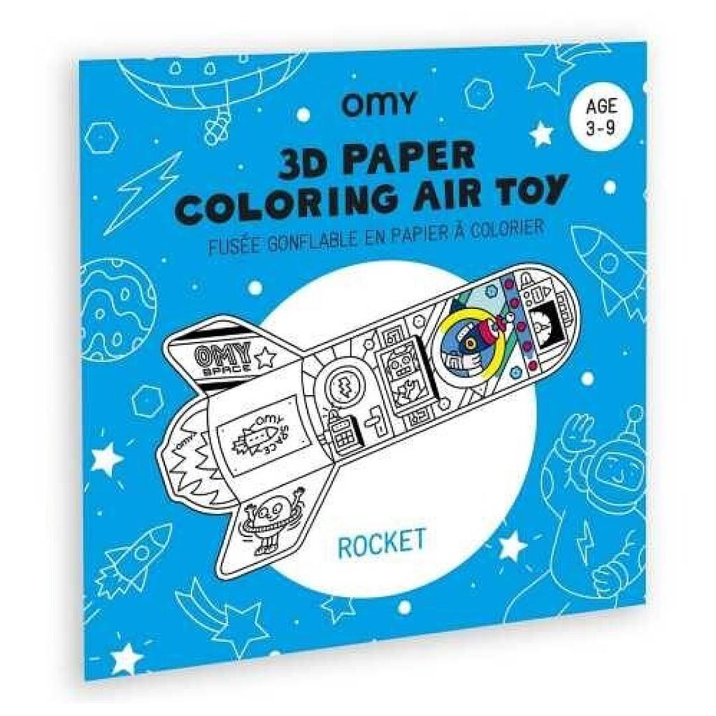 OMY JUEGO PARA INFLAR Y COLOREAR COHETES