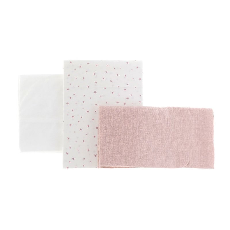 SABANA CUNA 3 PCS (CUNA 60) 100X165 CM MAGIA ROSA