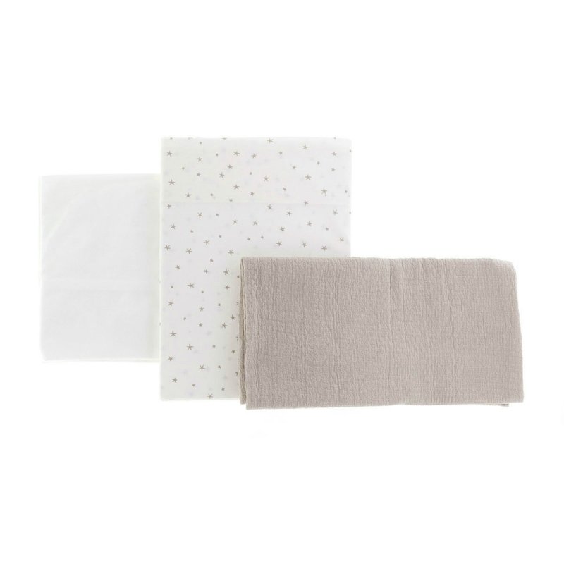 SABANA CUNA 3 PCS (CUNA 60) 100X165 CM MAGIA BEIG