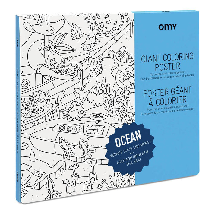 OMY POSTER XL OMY OCEAN PARA COLOREAR