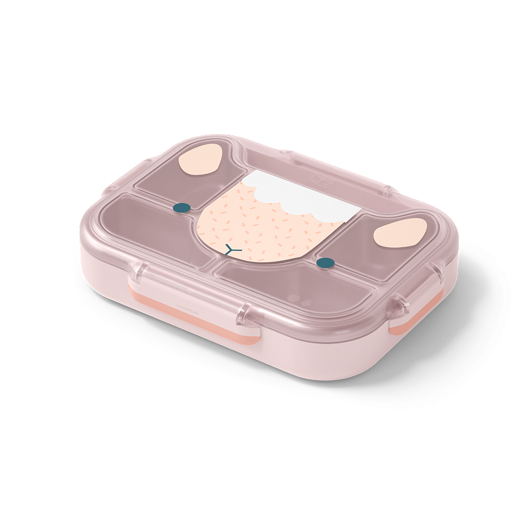 PLATO MB WONDER INOX C/COMPARTIMENTOS ROSA OVEJA