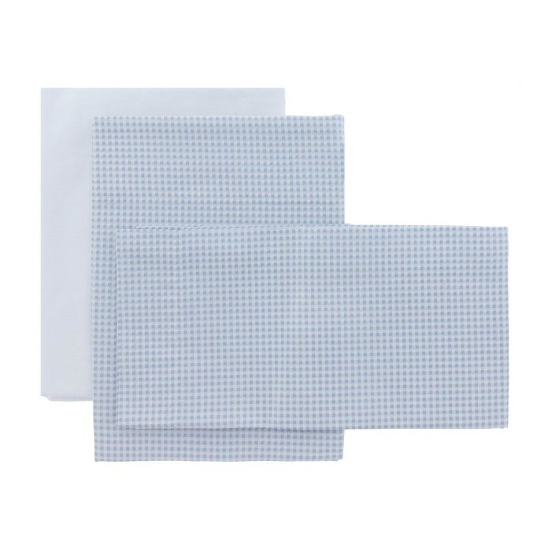 SABANA MINICUNA 3 PCS 80X120 CM VICHY10 CELESTE
