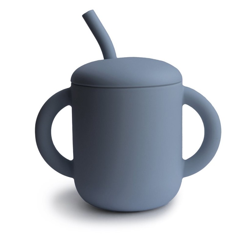 Taza didáctica + pajita Silicona SOLID Tradewinds