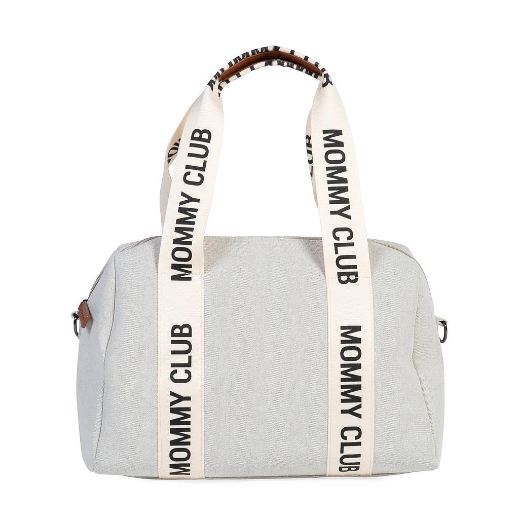 BOLSO MOMMY CLUB SIGNATURE CANVAS BLANCO ROTO