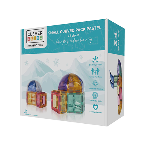 CLEVERCLIXX PACK CURVO PASTEL 34 piezas