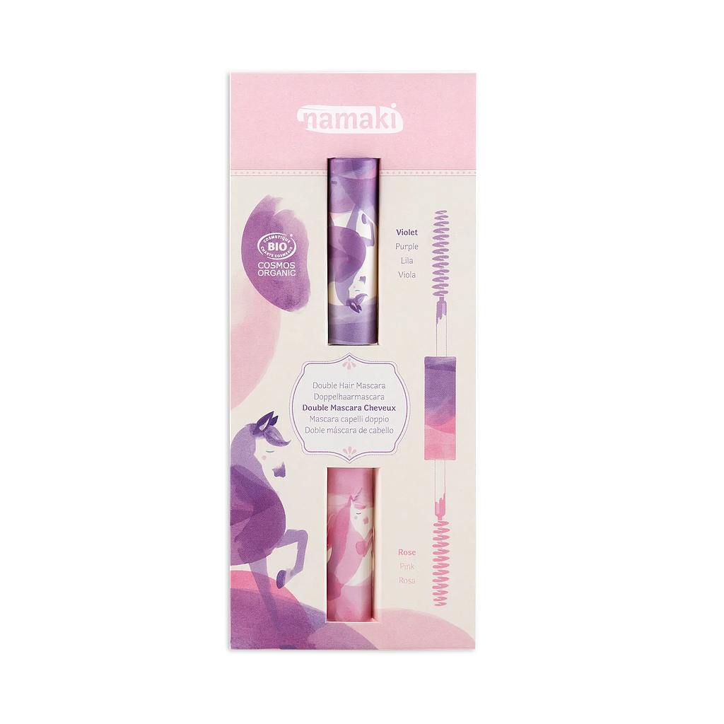 MASCARA DE PELO DOBLE - Rosa-Purpura