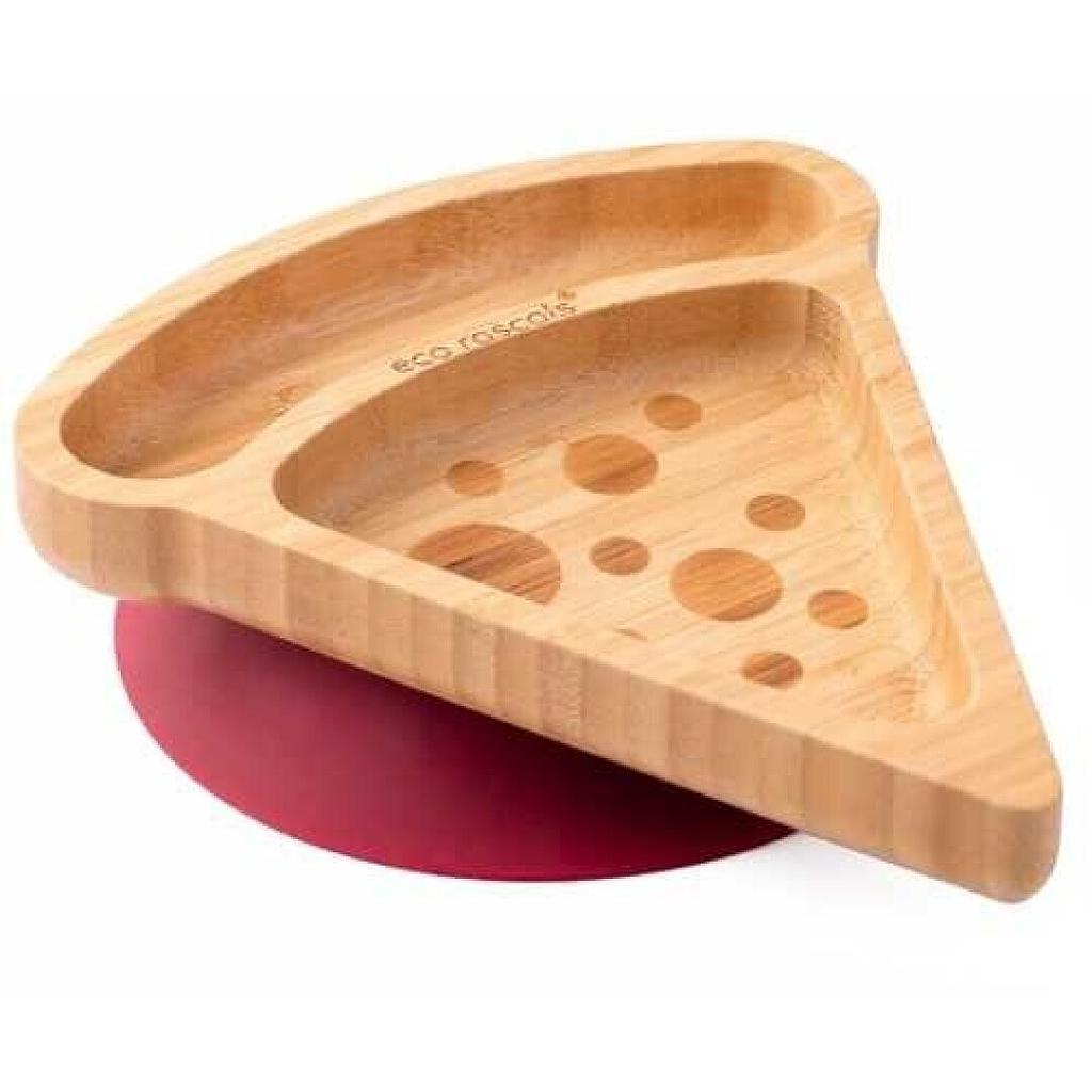 PLATO BAMBOO PIZZA BURDEOS ECO RASCALS