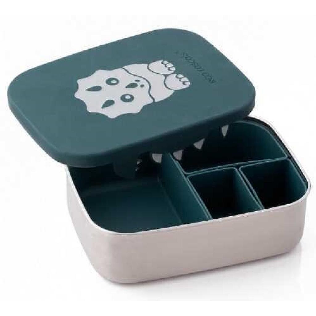 CAJA LUNCH ACERO INOX ECO RASCALS DINOS TEAL