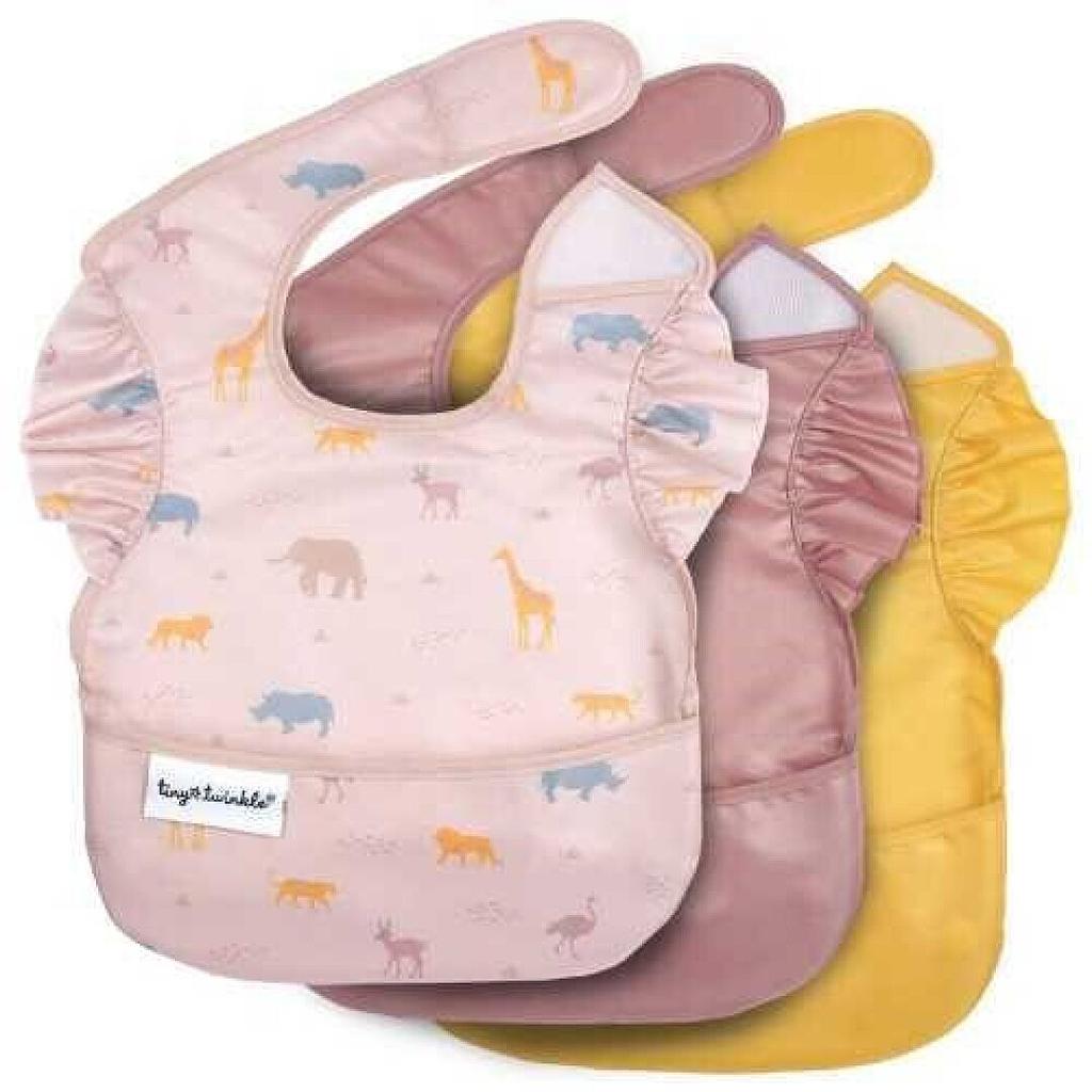 PACK 3 BABEROS PETITE+YELLOW+TAPEU 6-24M