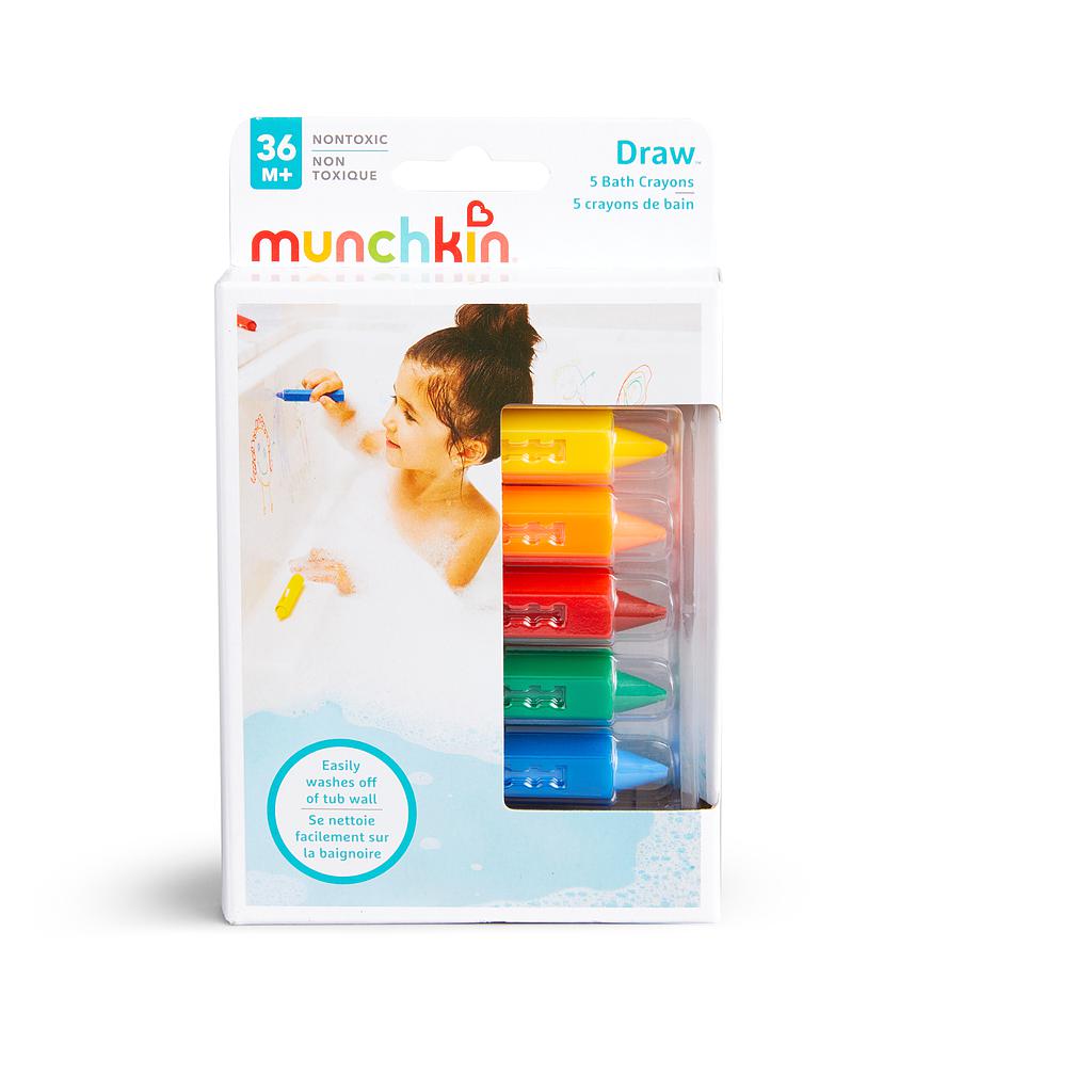 MUNCHKIN Lápices de Colores de pintura lavable para baño 5 unidades