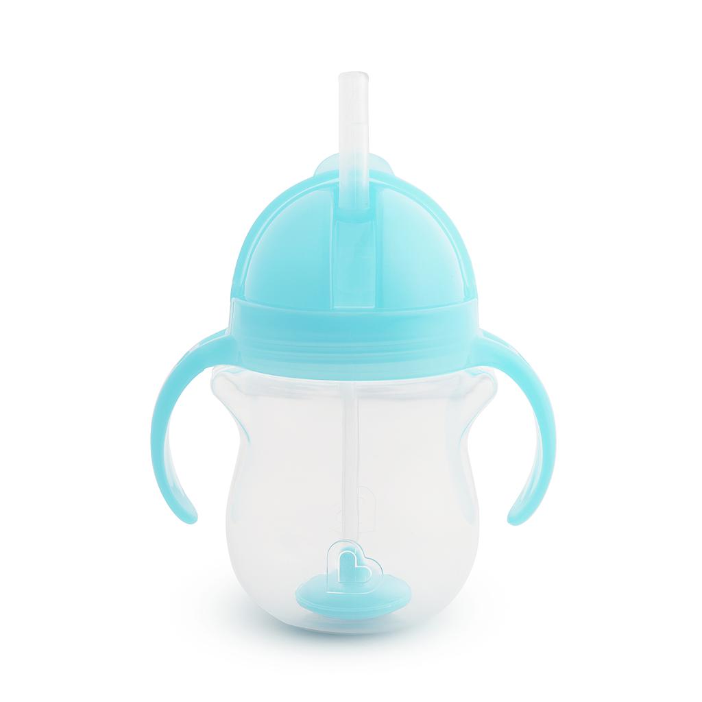 MUNCHKIN Tip &amp; Sip - Taza de entrenamiento antigoteo con pajita y contrapeso 200ml colores surtidos