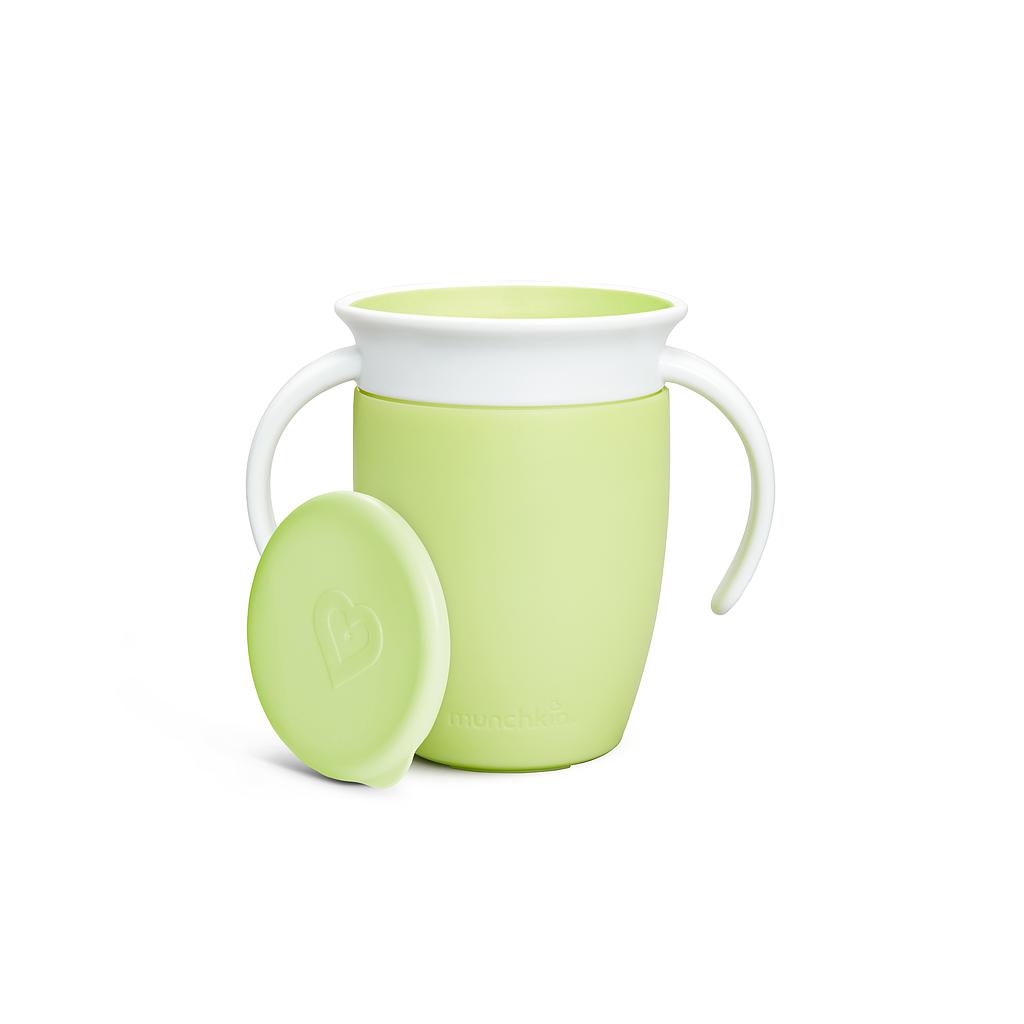 MUNCHKIN Miracle 360º - Taza antigoteo con asas y tapa 200ml verde