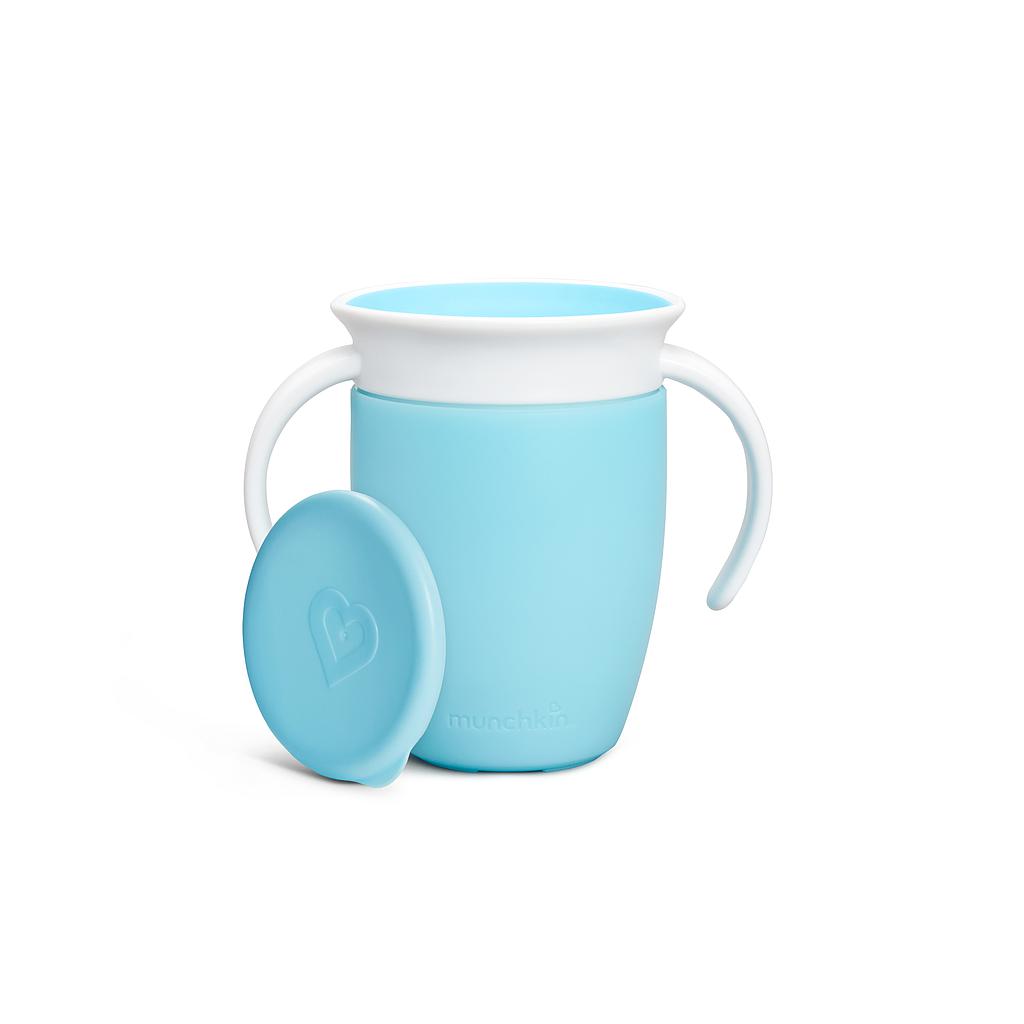MUNCHKIN Miracle 360º - Taza antigoteo con asas y tapa 200ml azul