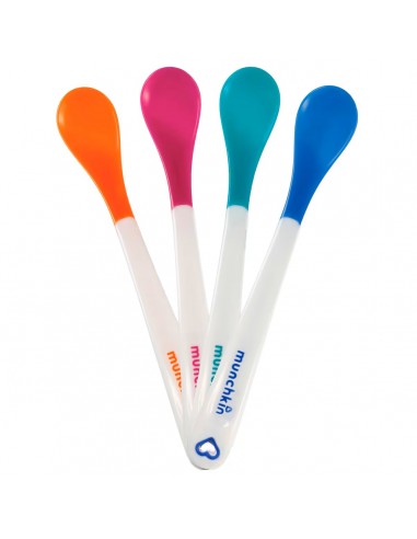 MUNCHKIN Pack 4 Cucharas Termosensibles de Seguridad White Hot