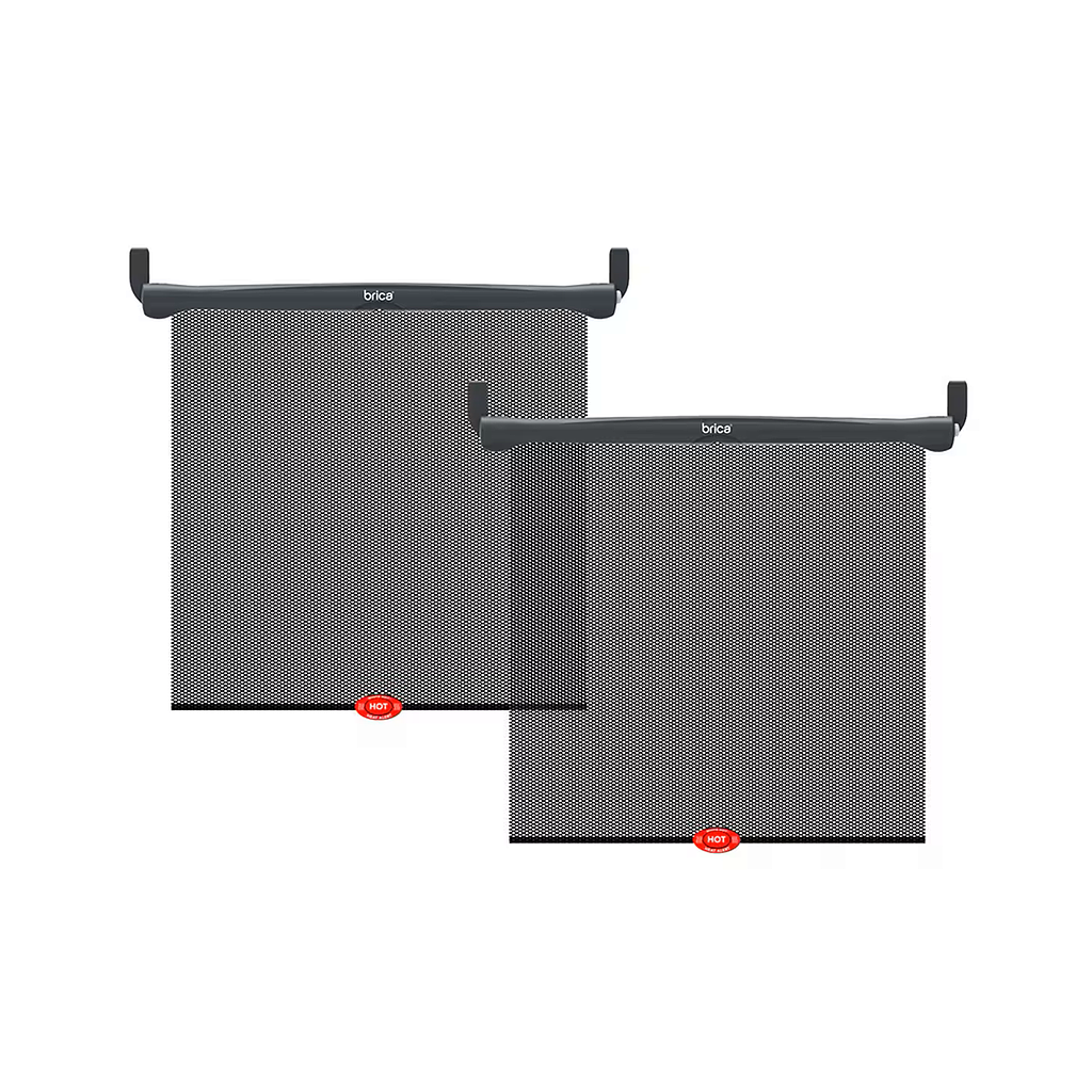 MUNCHKIN Pack de 2 Parasoles para Auto con alerta White Hot Enrollables gris