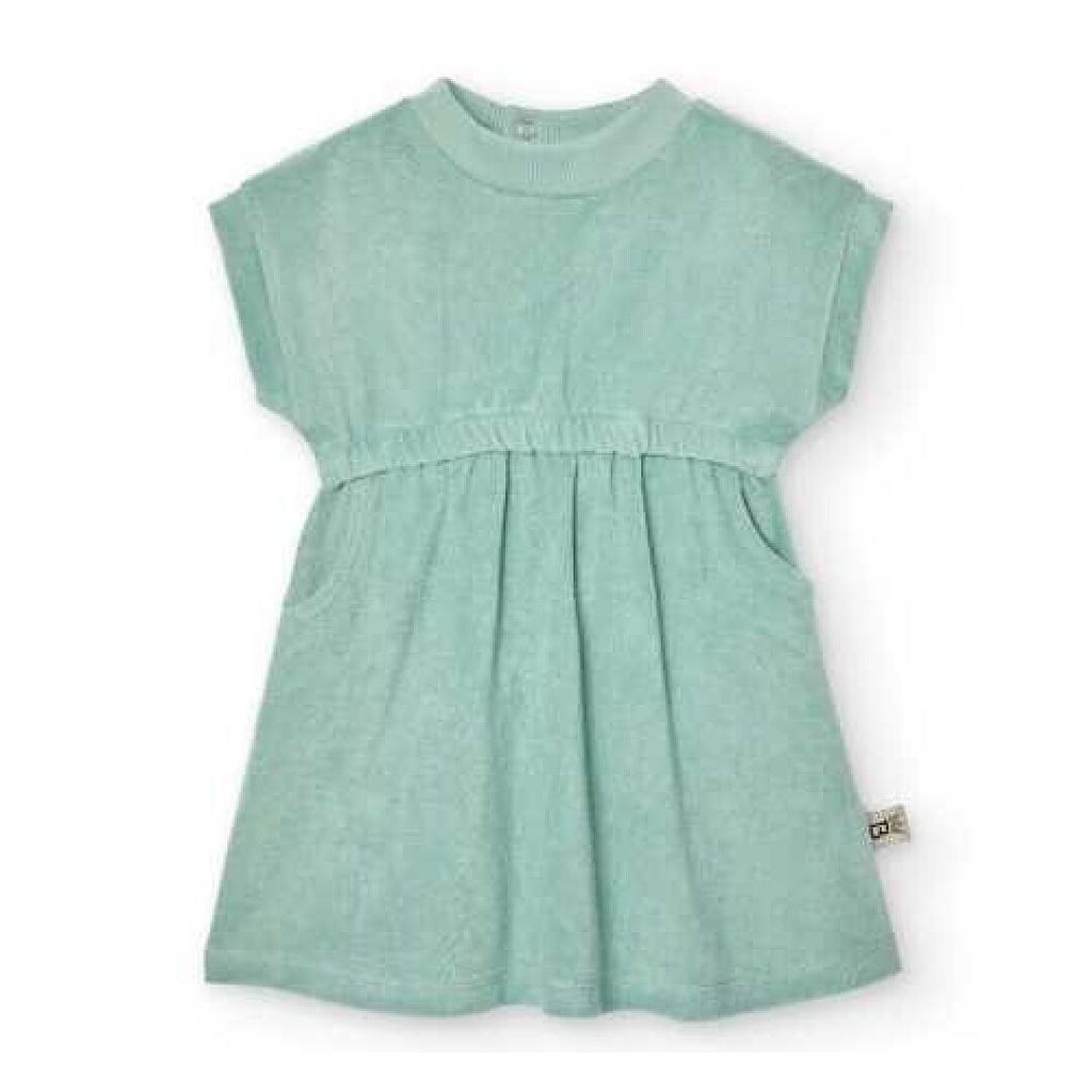 VESTIDO BTBOX RIZO VERDE SAGE 4-5 AÑOS