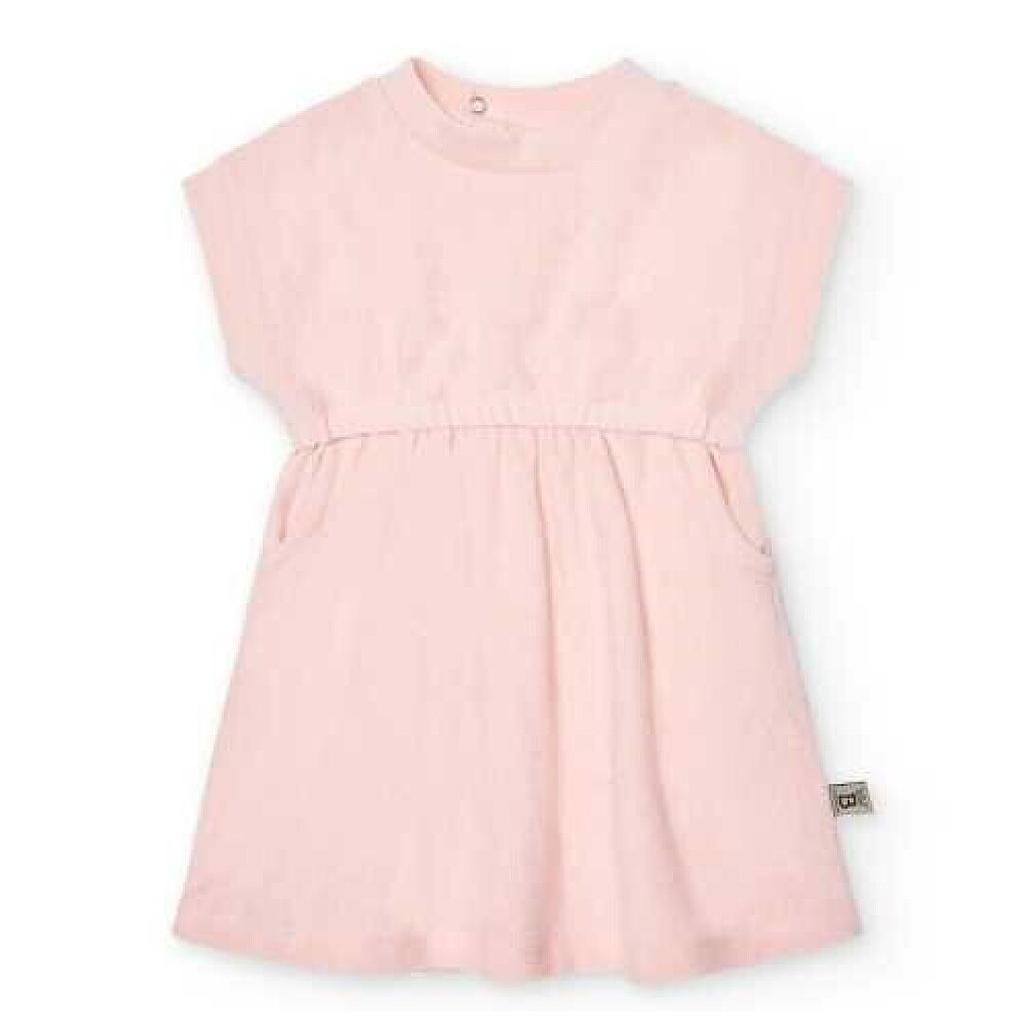 VESTIDO BTBOX RIZO ROSA 4-5 AÑOS