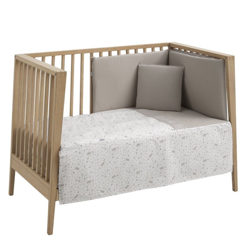 COLCHA+PROTECTOR CUNA 60 ABETE BEIG