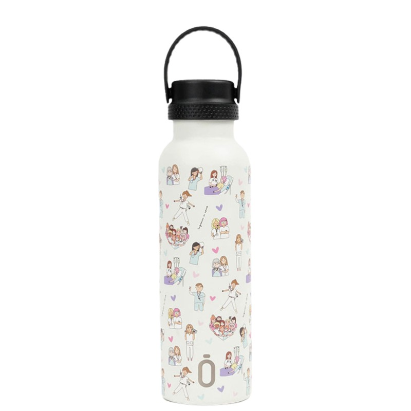 BOTELLA TERMICA RUNBOTT 600ML +TAPON ENFERMERA EN APUROS LOVELY