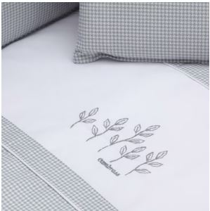 COLCHA+PROTECTOR CUNA 60 MINI WINDSOR GRIS