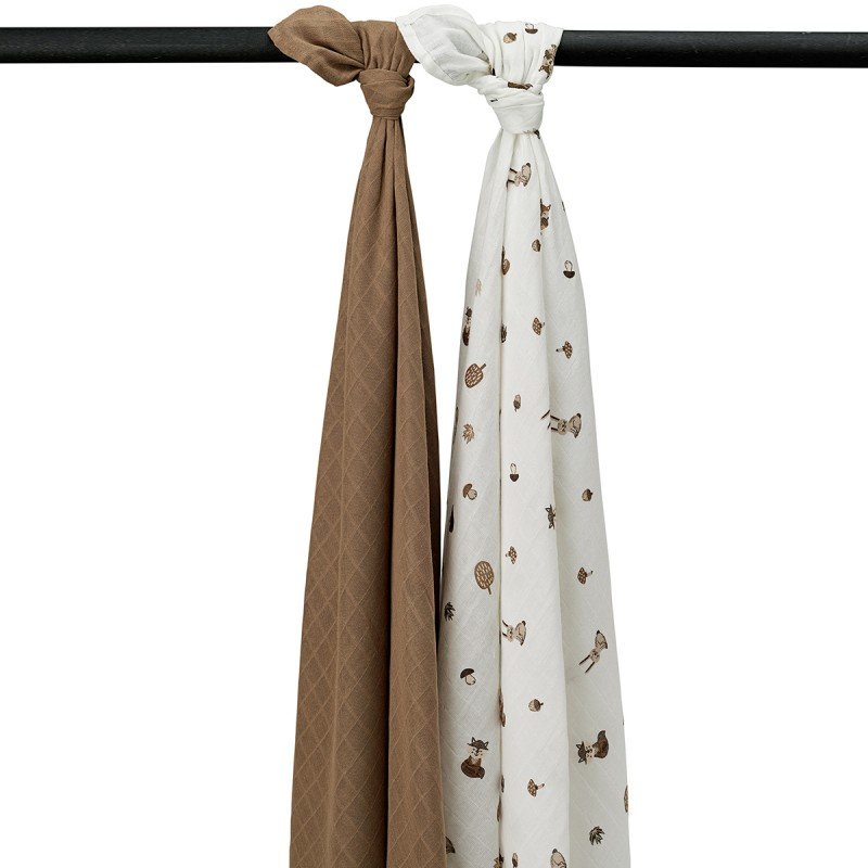 MUSELINA GRANDE PACK 2 UNIDADES - FOREST ANIMAL TOFFEE