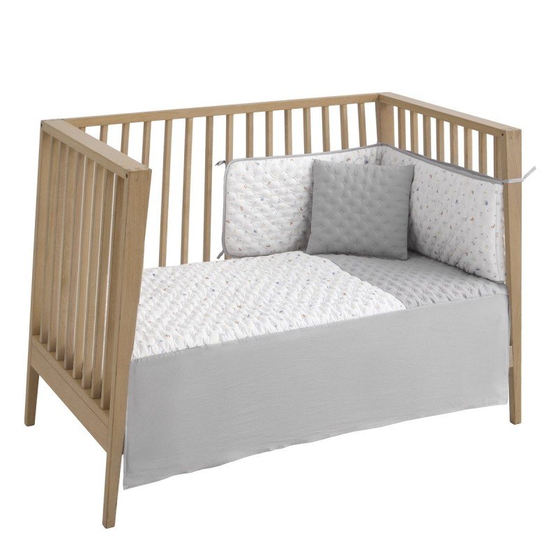 COLCHA+PROTECTOR CUNA 60 HOUSE AZUL