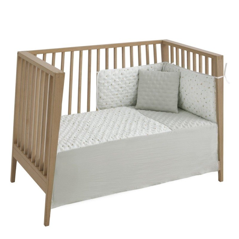 COLCHA+PROTECTOR CUNA 60 HOUSE MINT