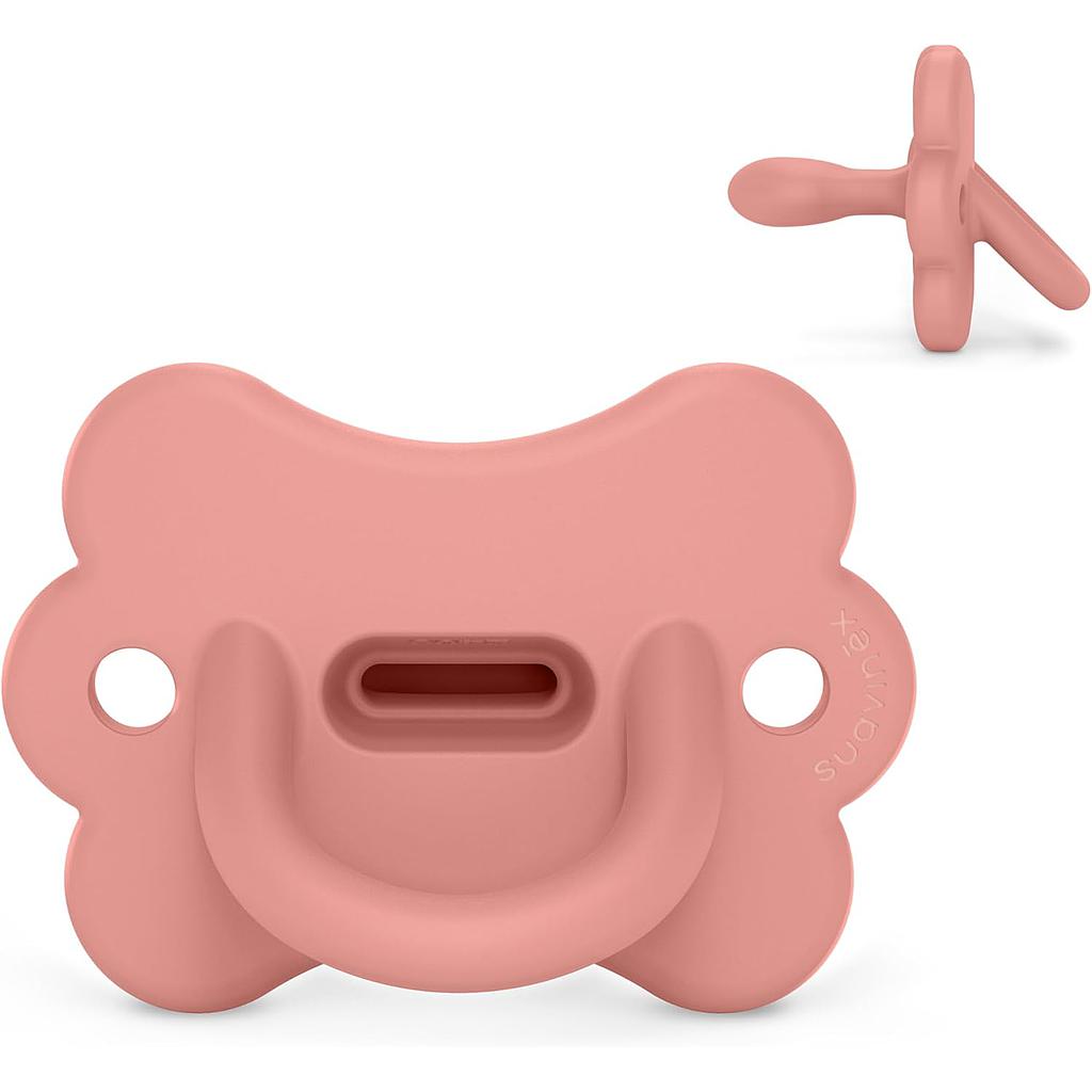 CHUPETE TODOSILICONA FIS. 6-18M BUTTERFLY ROSA
