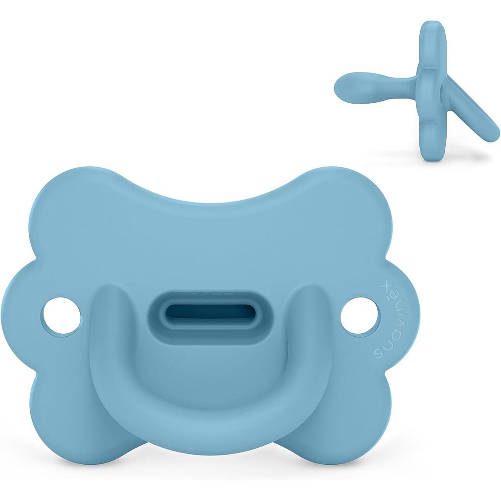 CHUPETE TODOSILICONA FIS.6-18M BUTTERFLY AZUL