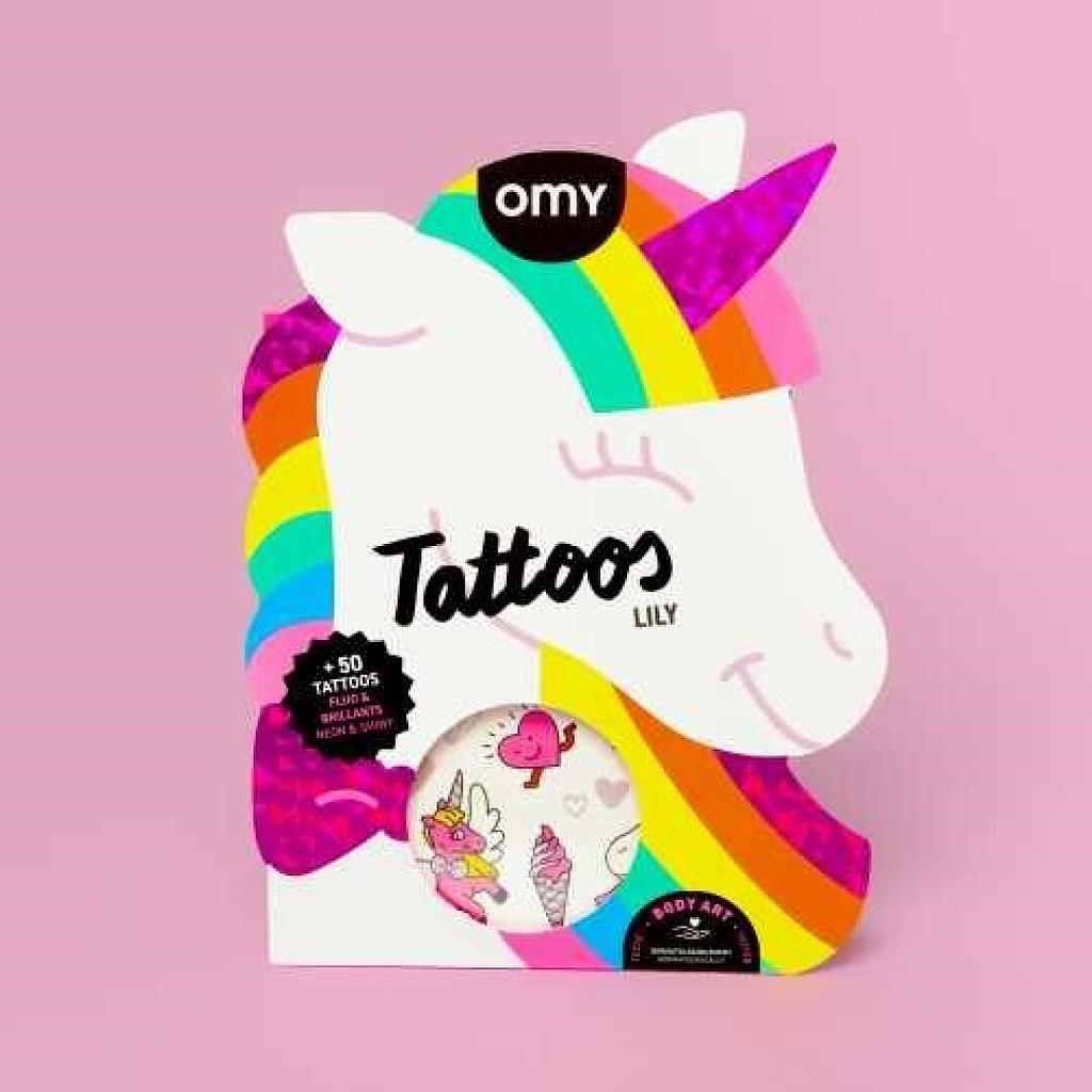 OMY TATOOS UNICORNIO LILY