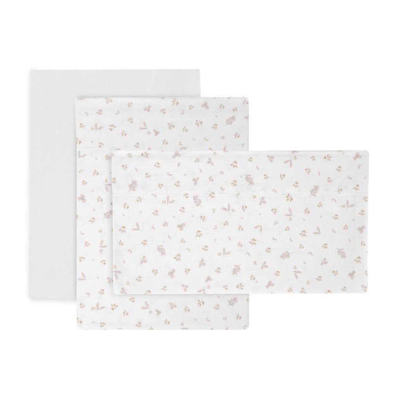 SABANA CUNA 3 PCS (CUNA 60) 100X165 CM PLUMETI ROSA