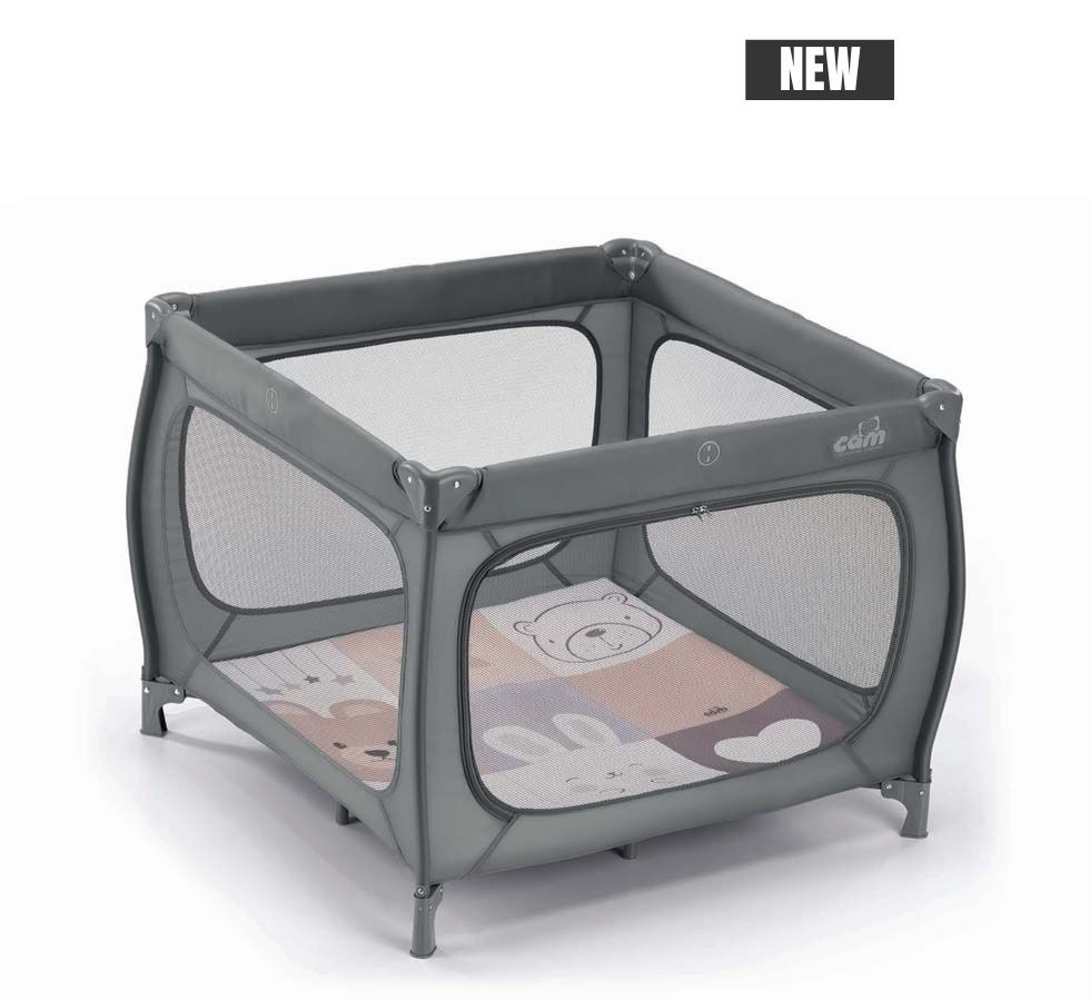 PARQUE PLEGABLE QBOX 96X96CM GRIS