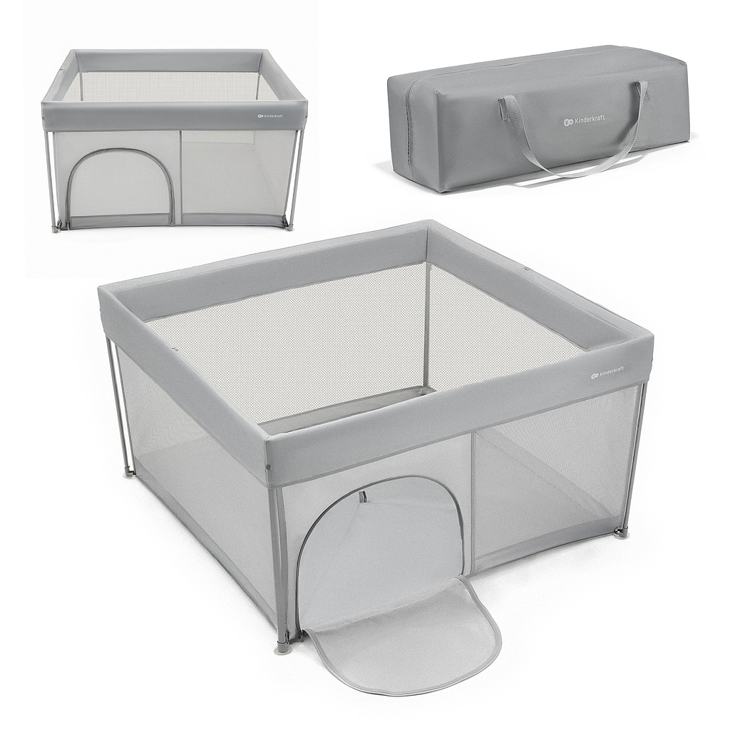 PARQUE DE JUEGOS PLEGABLE ZIKI GRIS