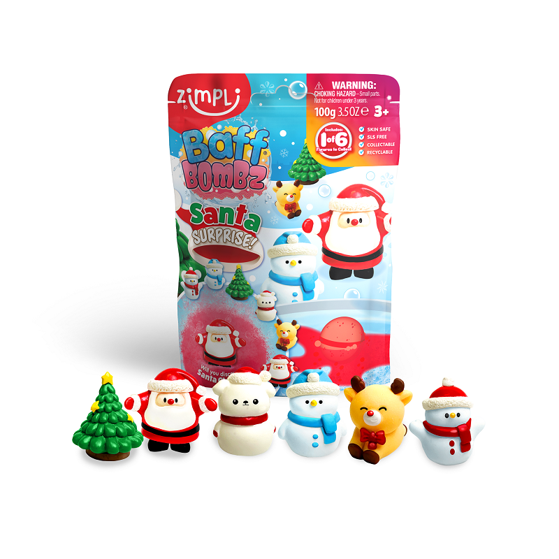 BOMBA DE BAÑO SURPRISE SANTA CLAUS 1x100gr.