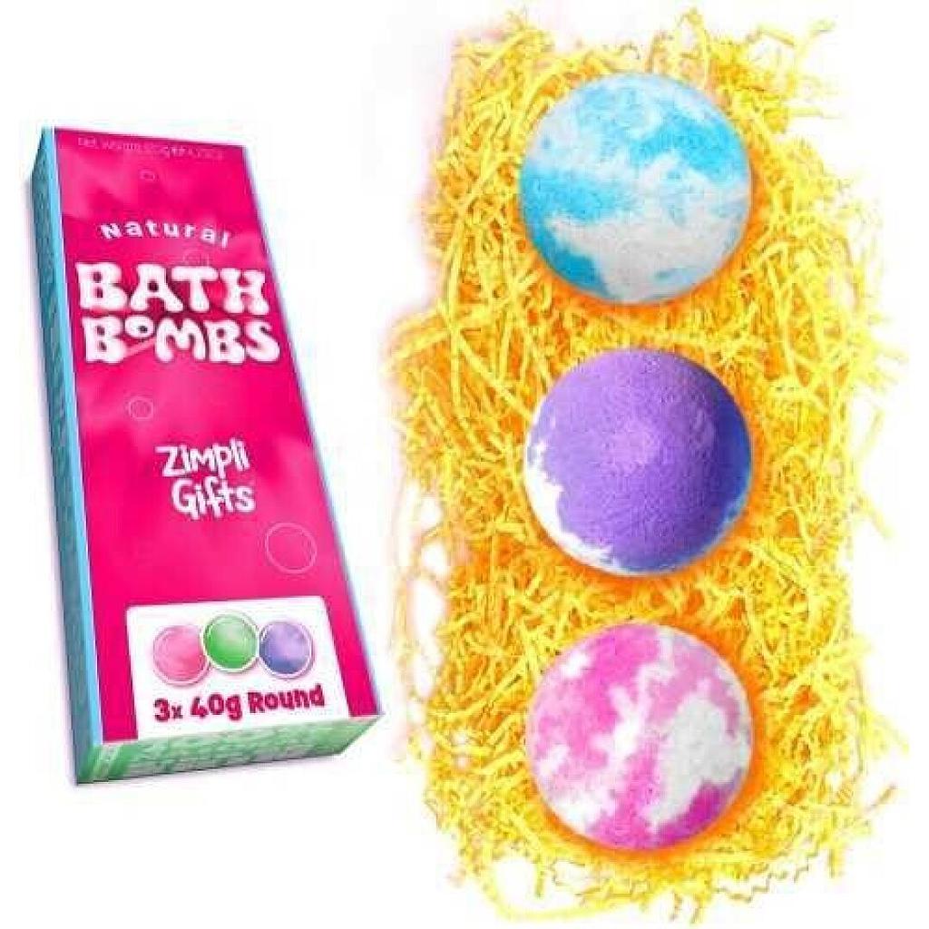 PACK REGALO 3 BOMBAS DE BAÑO REDONDAS 3x40gr.