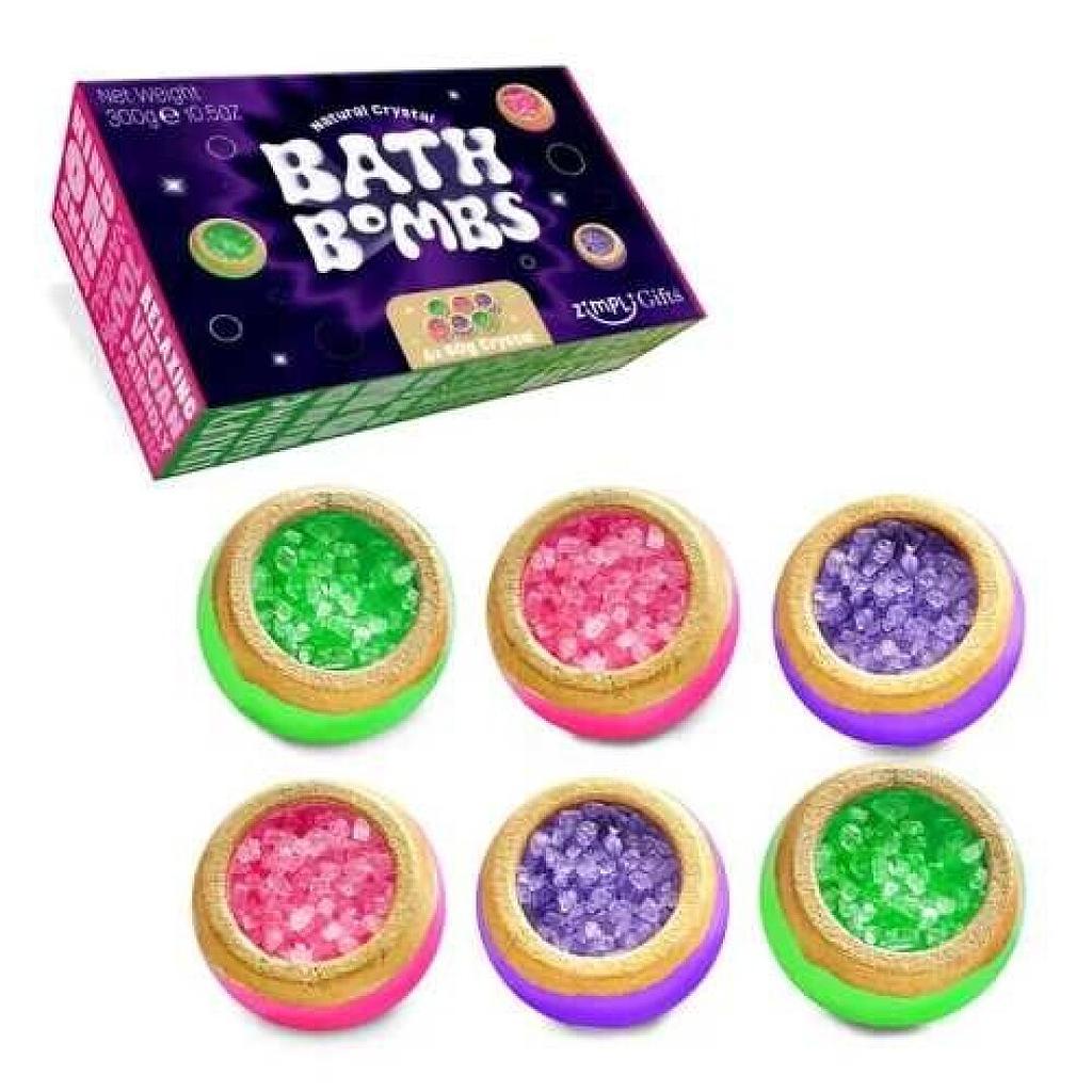 PACK REGALO 6 BOMBAS DE BAÑO CRYSTAL