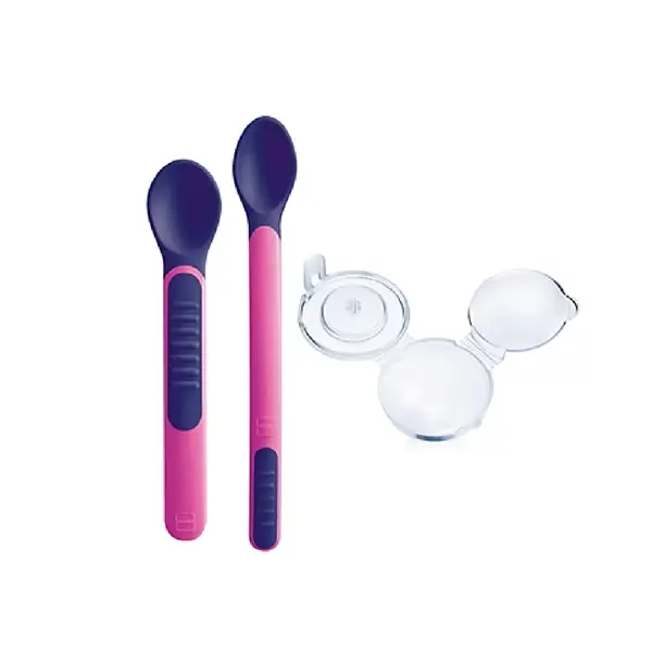 MAM CUCHARA SENSOR CALOR+FUNDA rosa