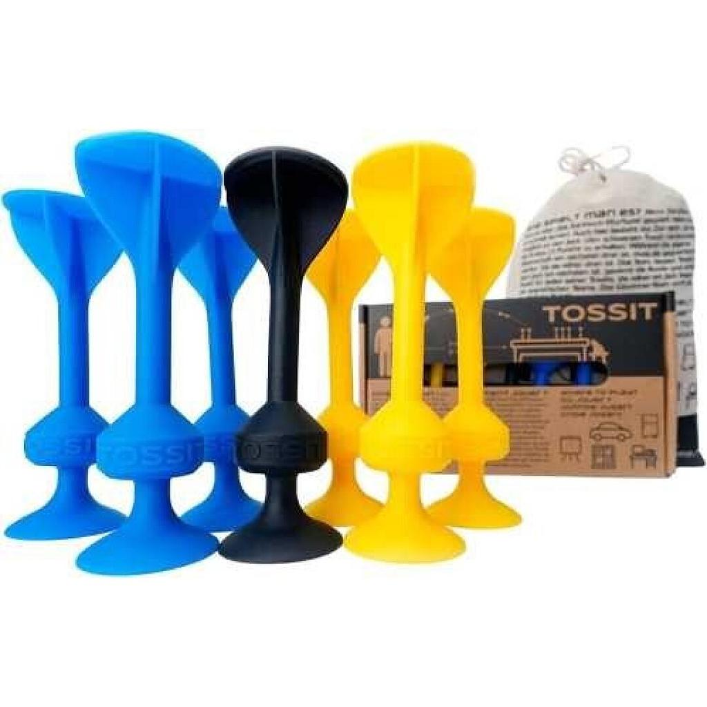 TOSSIT 7 DARDOS SILICONA STARTER AMARILLO + AZUL