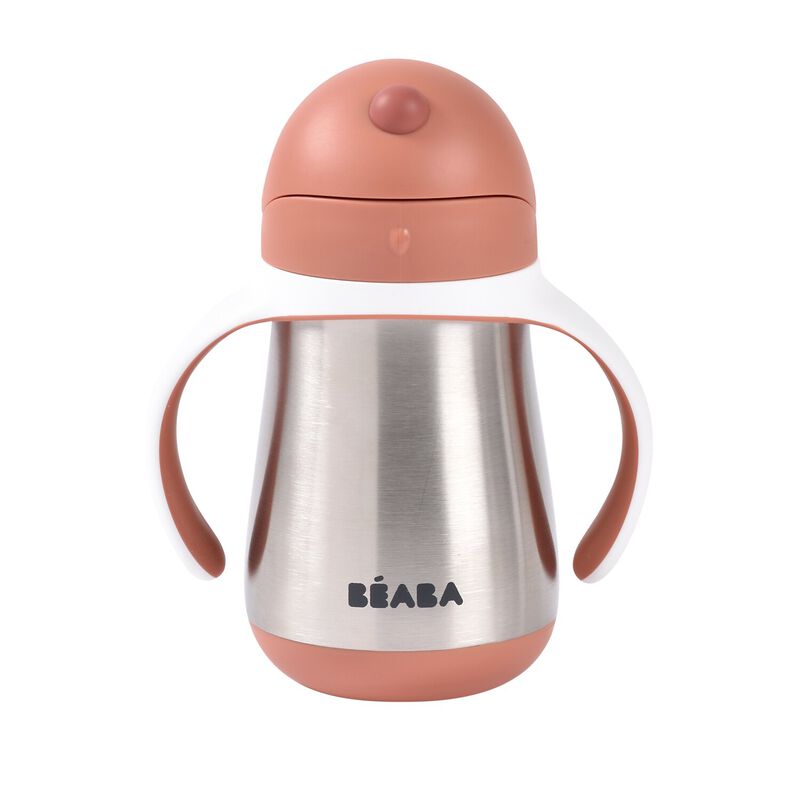 TAZA INOX 250ML C/CAÑITA C/ASAS TERRACOTA
