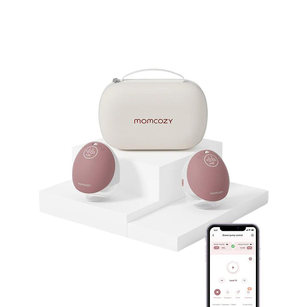 MOMCOZY SACALECHE DOBLE ELECTRICO PORTATIL M9 UNICO GRANATE