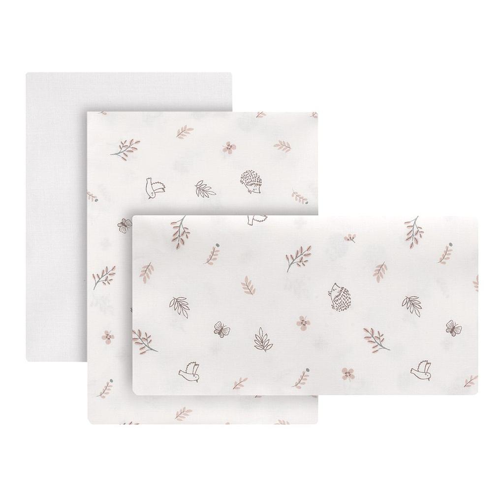 SABANA CUNA 3 PCS (CUNA 60) 60x120x1 CM CALMA ROSA