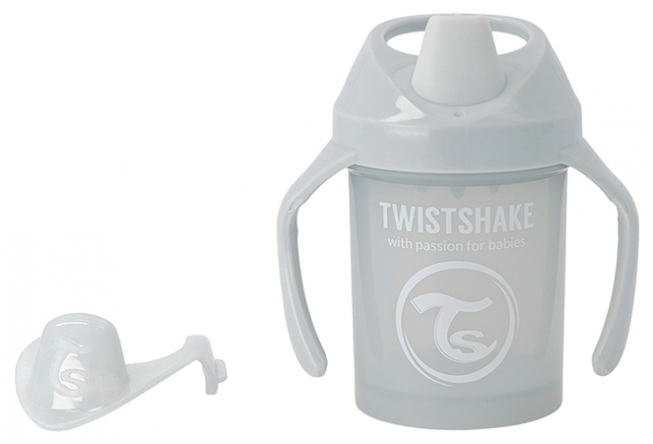 TWISTSHAKE TAZA MINI +4M 230ML GRIS CLARO