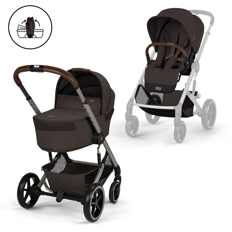 BALIOS S LUX+CAPAZO FOLD TAUPE/CHOCOLATE BROWN