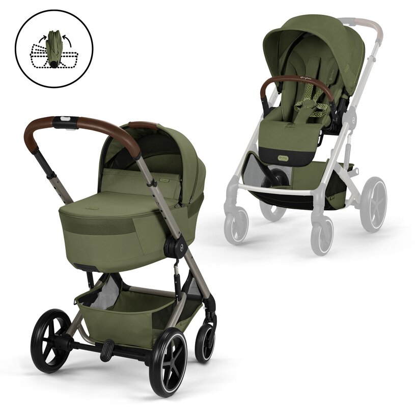 BALIOS S LUX+CAPAZO FOLD TAUPE MOSS GREEN