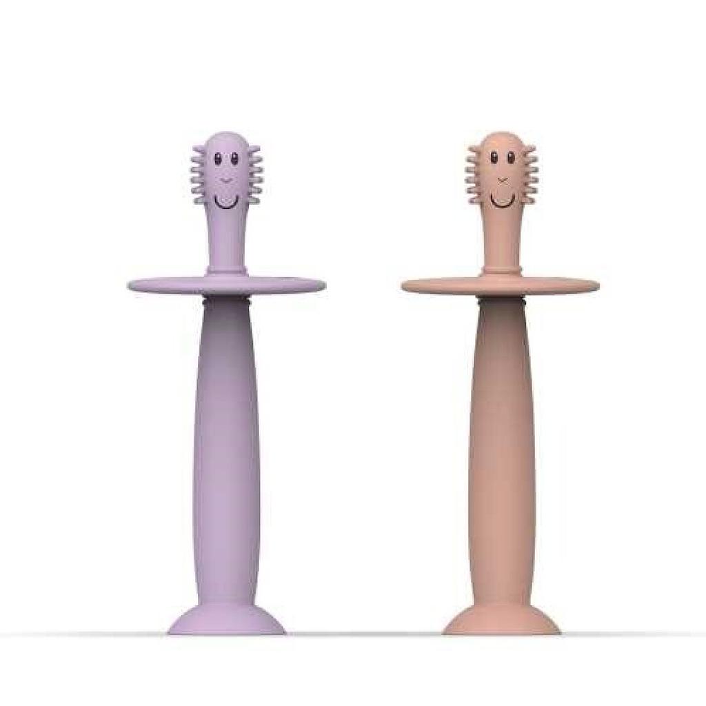 SET 2 CEPILLOS CON STOPPER MATCHSTICK DUSTY PINK&amp;LILA