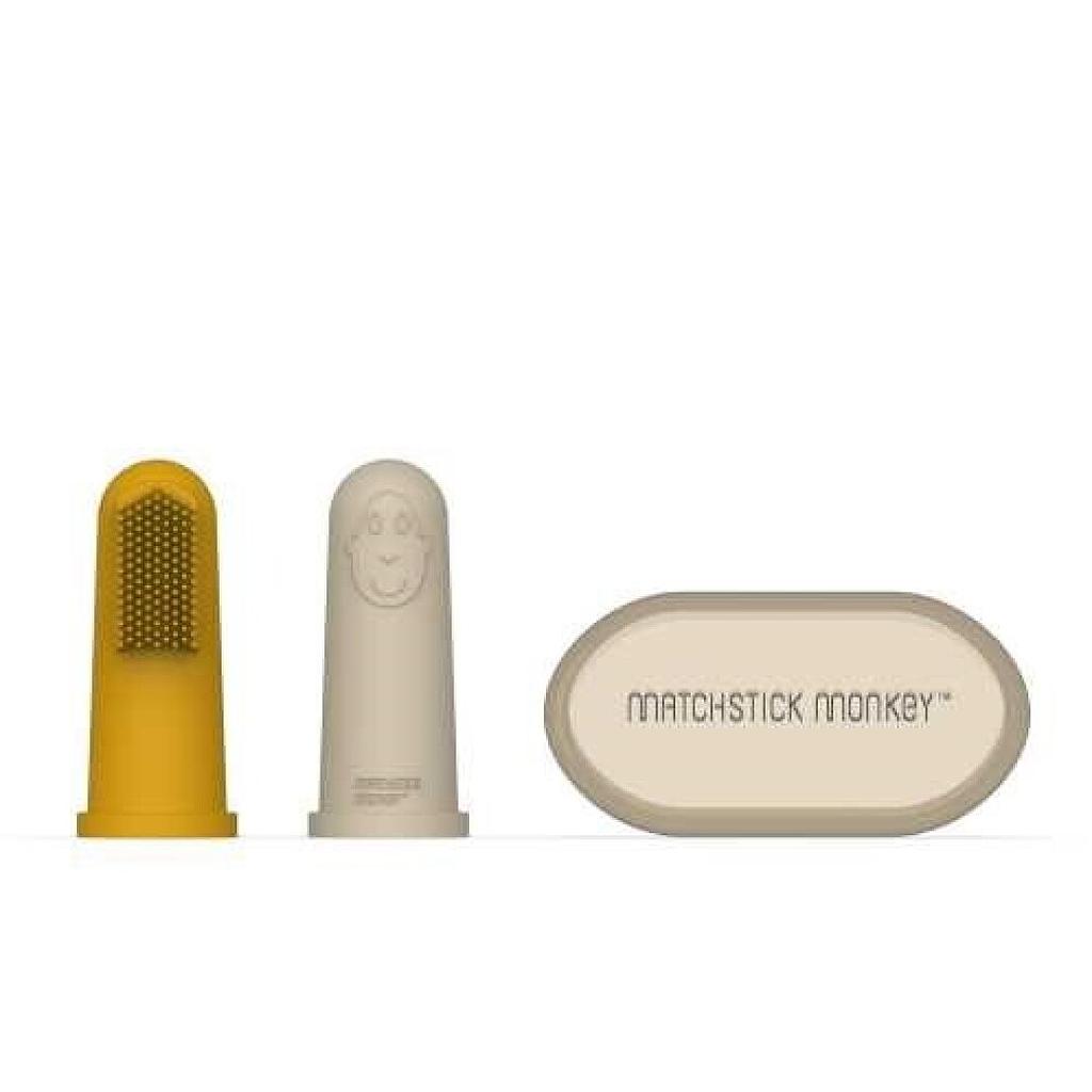 PACK 2 CEPILLOS DE DEDO MATCHSTICK LEON &amp; JIRAFA