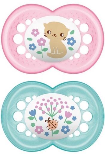 MAM CHUPETE ORIGINAL 6M+ SILIC 2UN ROSA