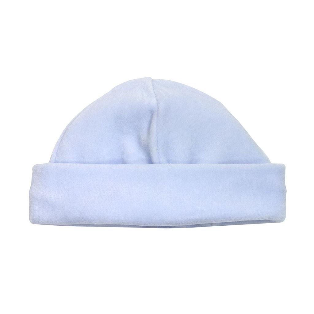 GORRO TERCIOPELO LISO CELESTE T.0